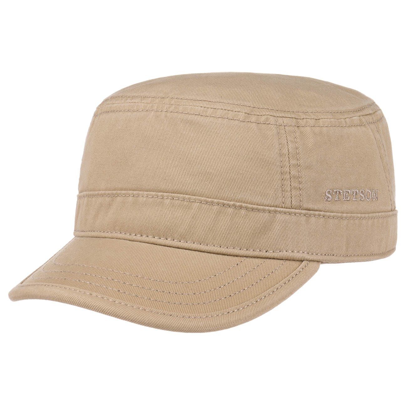 Stetson Army Cap (1-St) Baumwollcap mit Schirm dunkelbeige