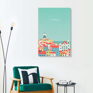 Posterlounge Forex-Bild Katinka Reinke, Lissabon Illustration, Minimalistisch Illustration