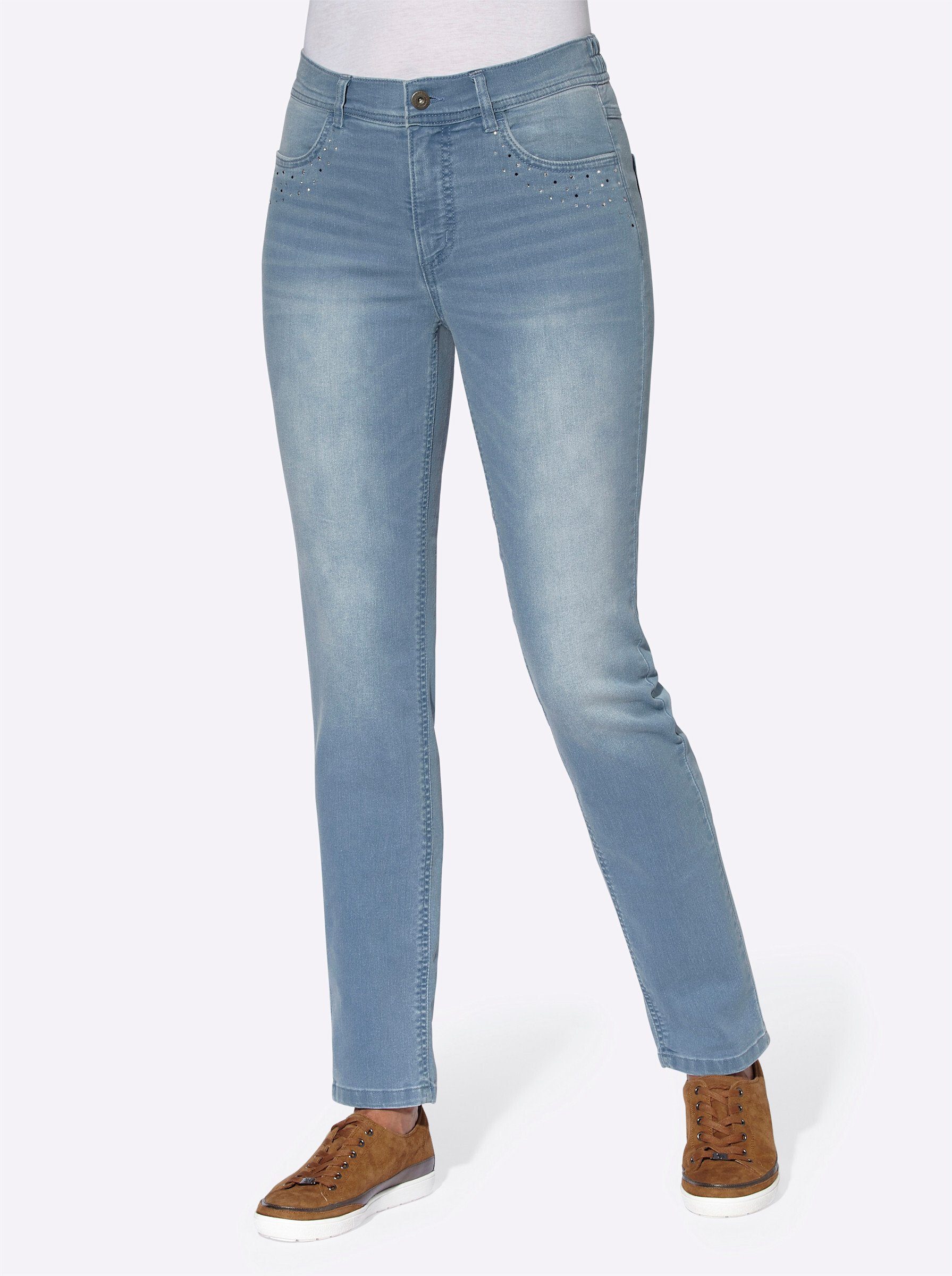 Sieh an! Bequeme Jeans blue-bleached