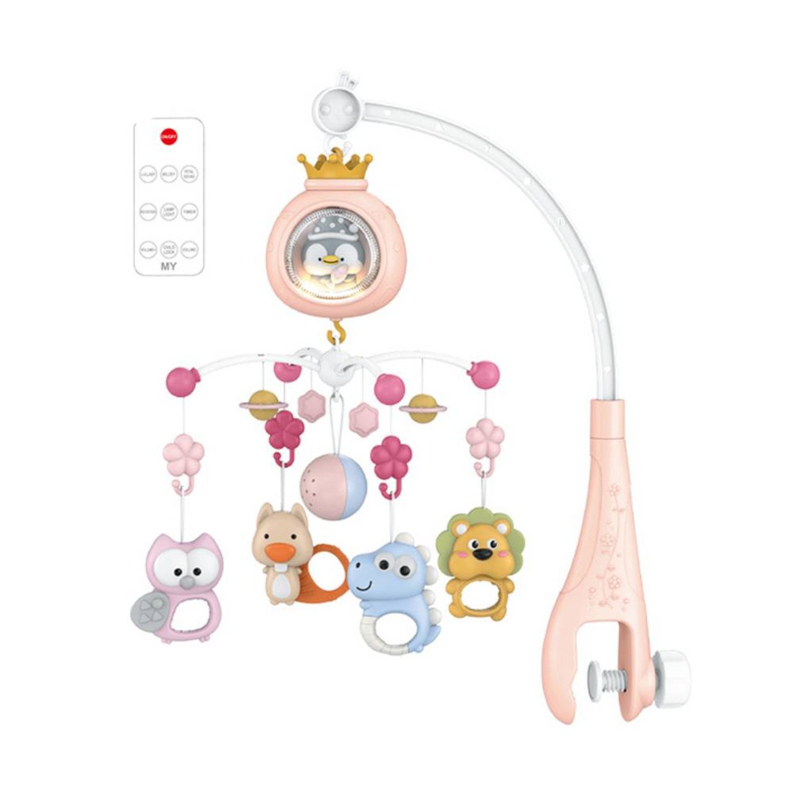 Insma Mobile Baby Mobile Pinguin-Projektionsmobile für Kinderbett Krippe, (mit Licht, Musik, Projektor und Fernbedienung), Geschenkbox-Verpackung