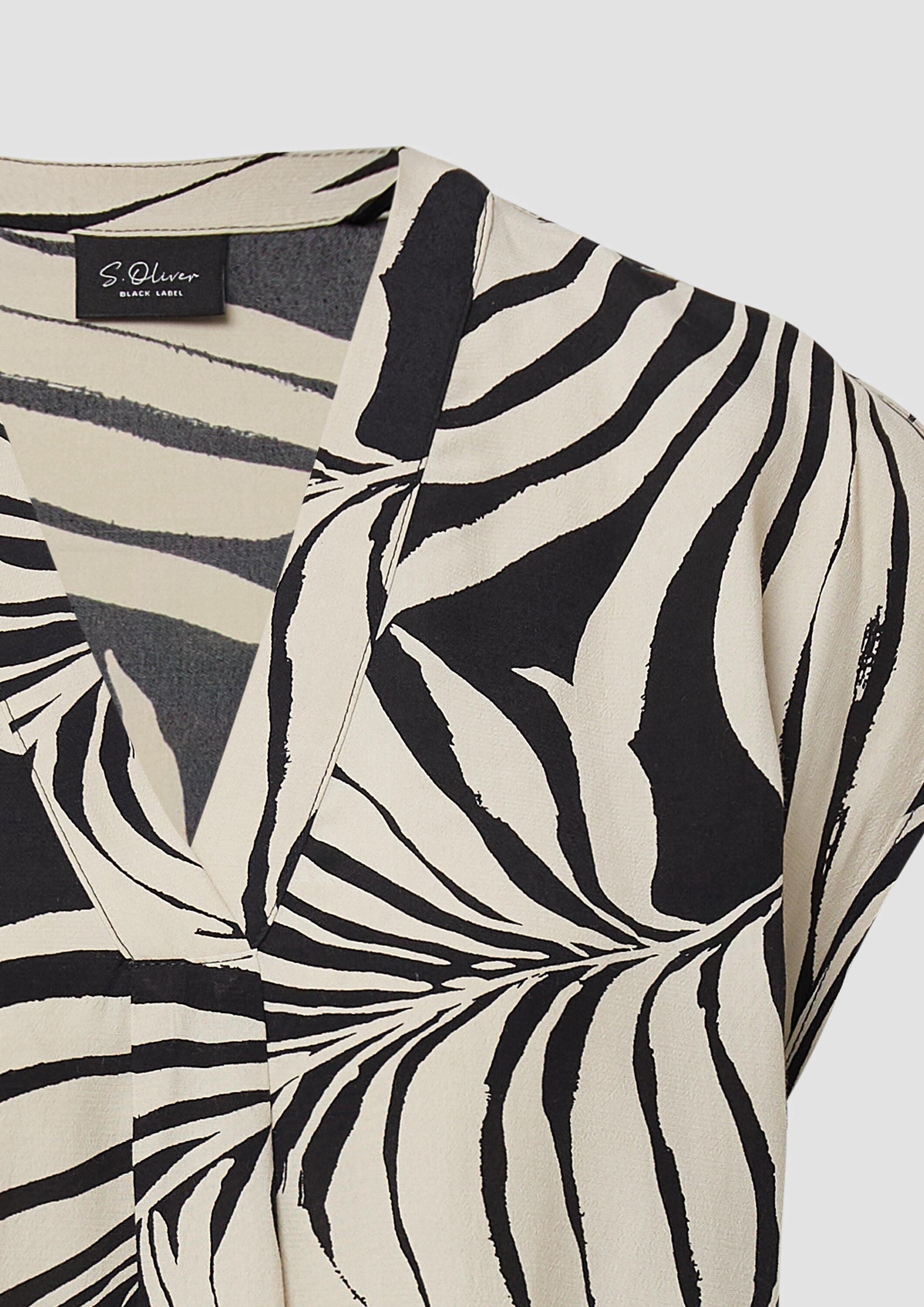 s.Oliver Blusentop Bluse Fließende Viskosebluse mit floralem Print