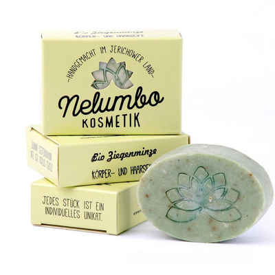 Nelumbo Kosmetik Haarseife Ziegenminze, 50 g