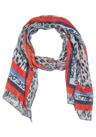 Шарф с Animal-Print и Kontrastverarbei...