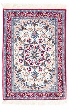 Orientteppich Perser - Isfahan - Premium - 100 x 71 cm - beige, morgenland, rechteckig, Höhe: 6 mm, Wohnzimmer, Handgeknüpft, Einzelstück mit Zertifikat