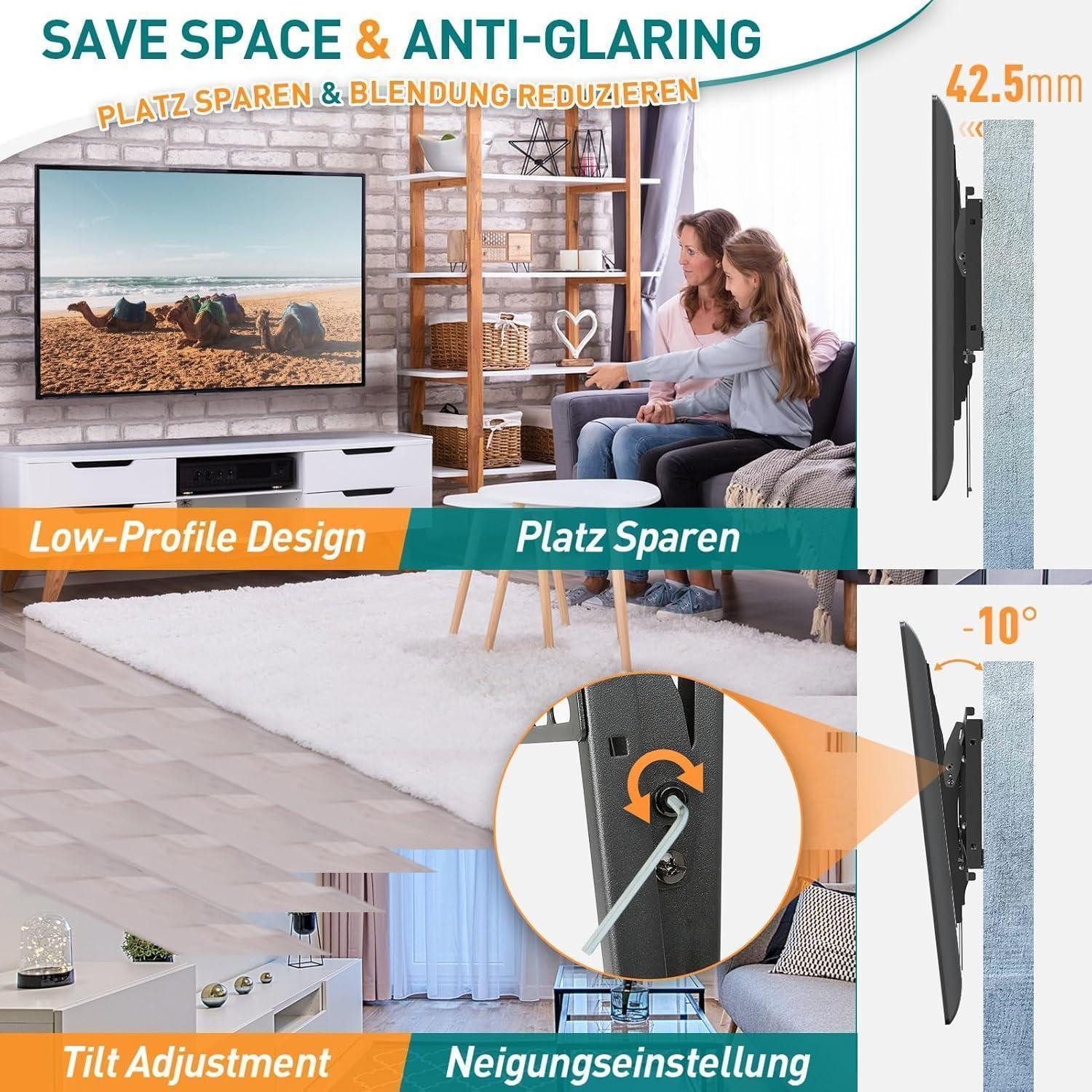 LuxusKollektion TV-Wandhalterung TV-Wandhalterung neigbar 37-82" EV008