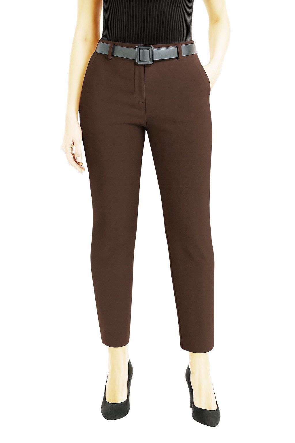 Mississhop Stretch-Hose Chinos Damen Stretchhose mit Reißverschluss M.434