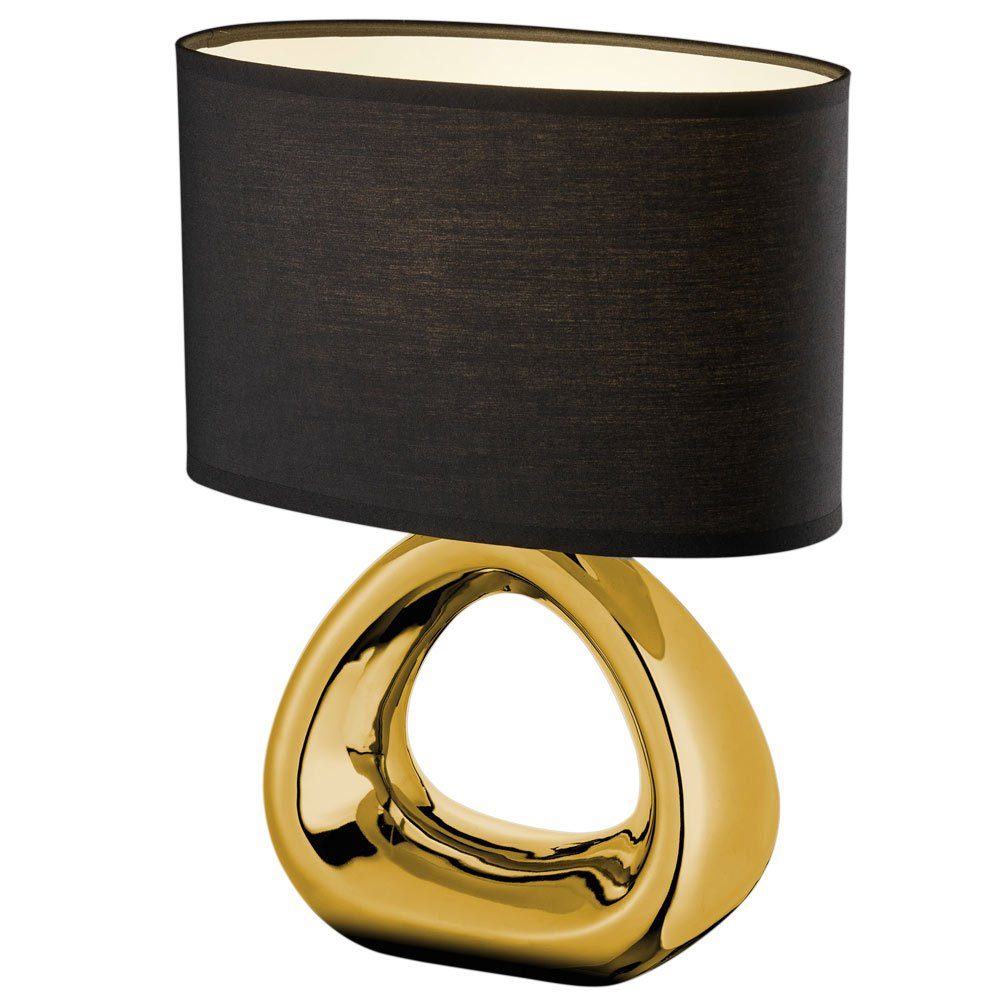 Tisch inklusive, LED Warmweiß, Design Nacht Leuchte Lampe- Leuchtmittel Tischleuchte, etc-shop Textil Schreib Keramik