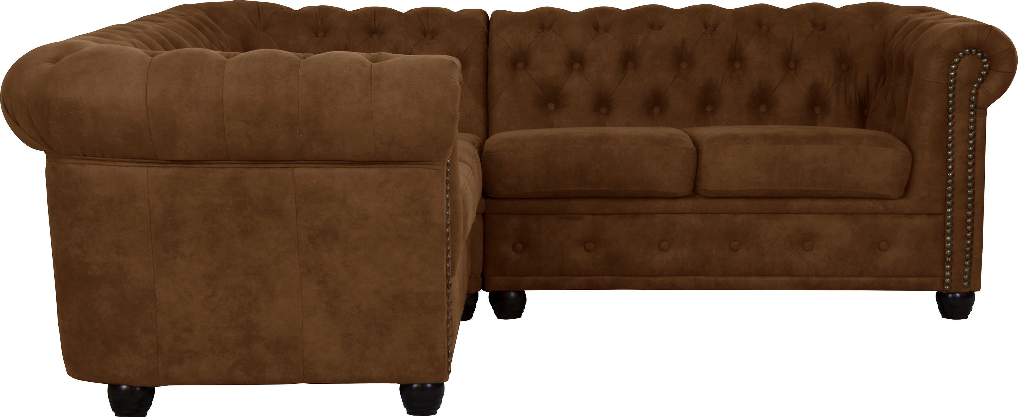 Home affaire Chesterfield-Sofa Rysum L-Form, Chesterfield-Optik, gleichschenklig