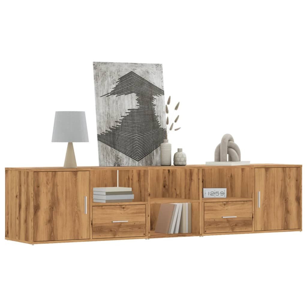vidaXL Sideboard NA Sideboard Artisan-Eiche 200x40x45 cm Spanplatte