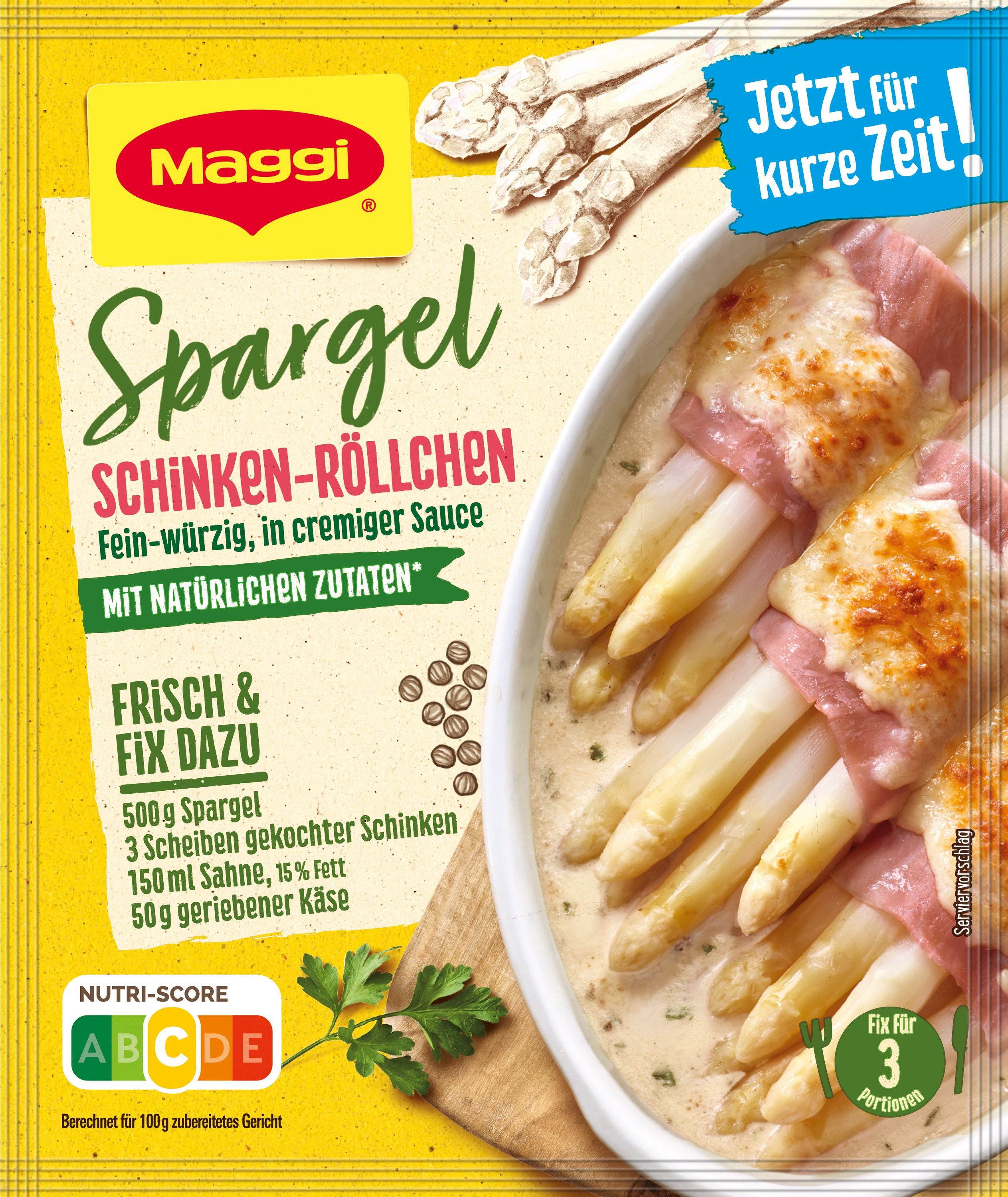 MAGGI Saucen, Maggi Fix Spargel Schinken-Röllchen