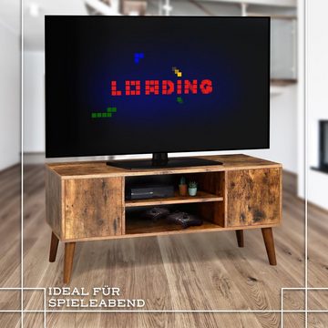 MIADOMODO Lowboard Lowboard Fernsehschrank - 110 x 50 x 40cm, TV 65 Zoll, Kabelöffnung