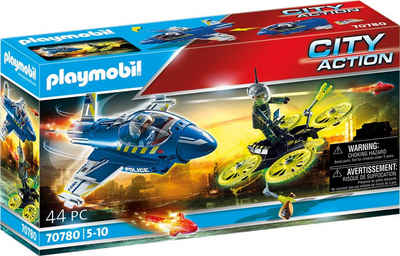 Playmobil® Konstruktions-Spielset »Polizei-Jet: Drohnen-Verfolgung (70780), City Action«, (44 St), Made in Germany
