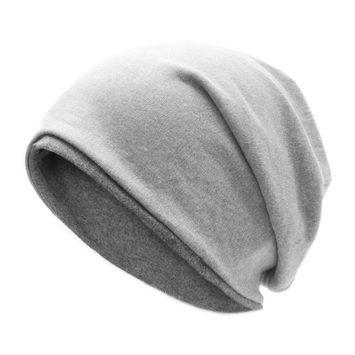 LuxusKollektion Skimütze Wintermütze Slouchy Wendbar Grau (1-St)