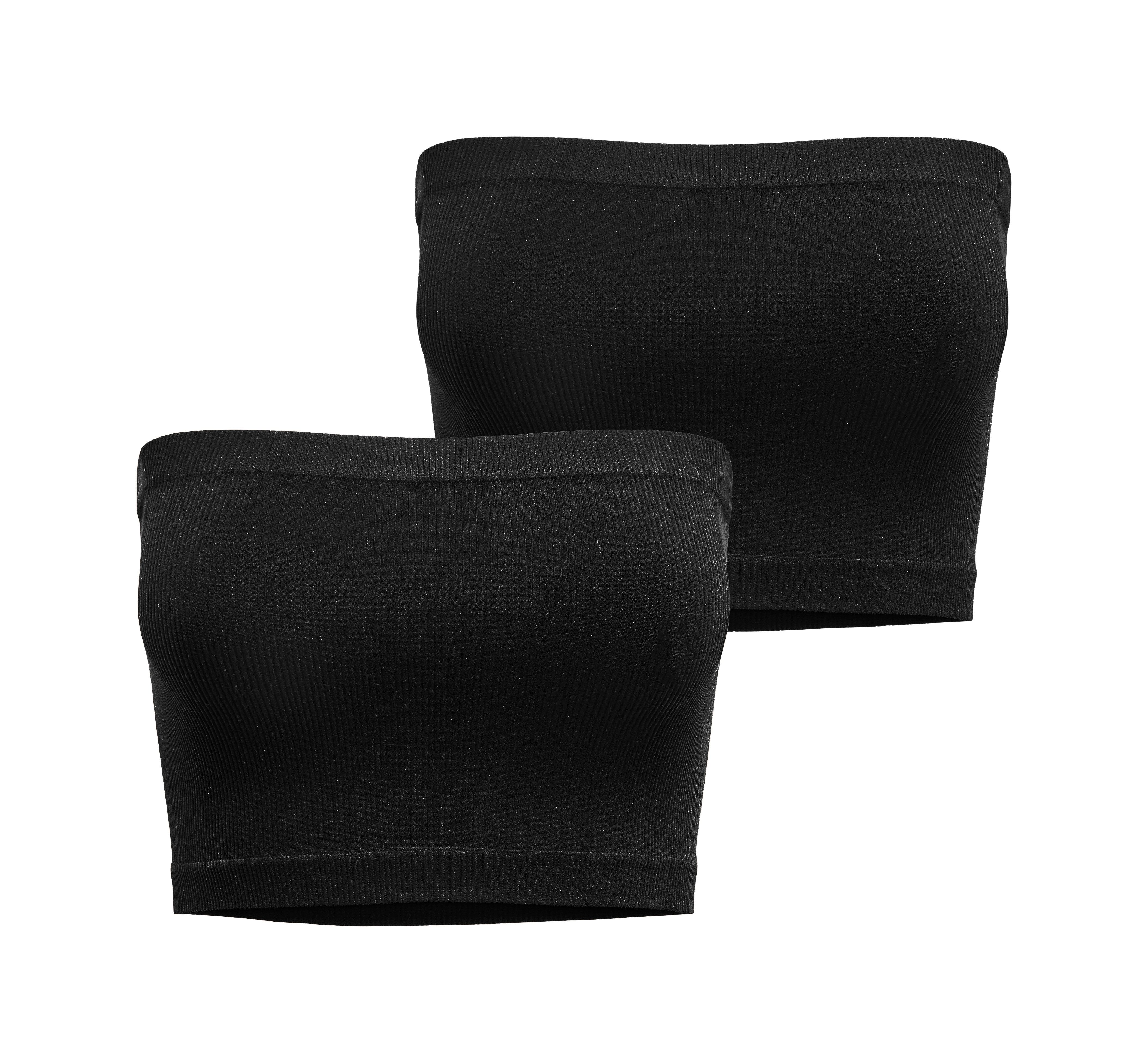ONLY Bandeau-BH ONLVICKY RIB SEAMLESS 2-PACK BANDEAU TOP (Packung, 2er-Pack)