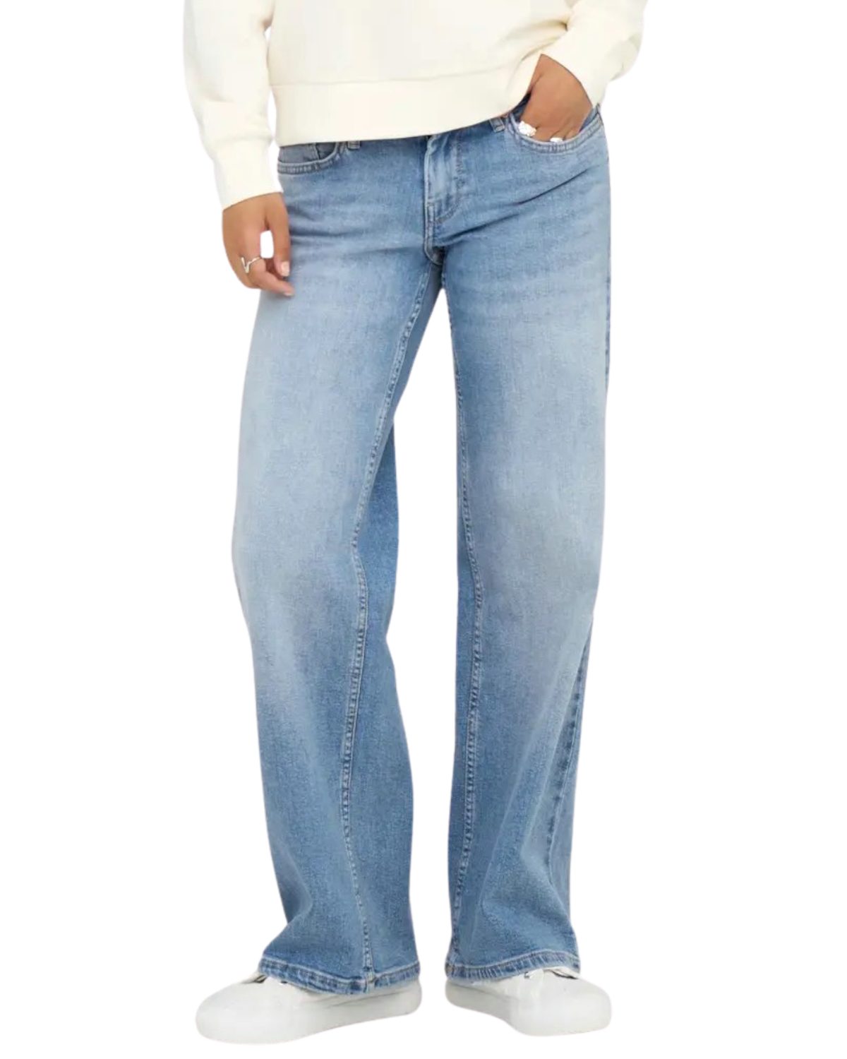 ONLY Weite Jeans Lässige Wide-Leg-Jenas mit niedriger Leibhöhe