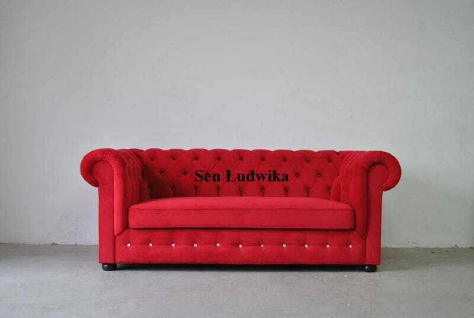 Rote Chesterfield-Sofa Chesterfield JVmoebel Made Europe Dreisitzer Modern luxus Sofa Neu, in Couch 3-er