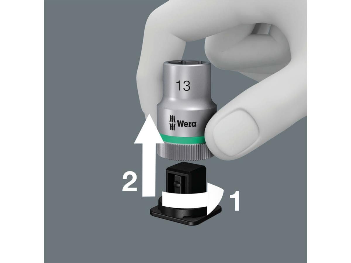 Wera Bit-Set 8740 C HF 2 Zyklop Bitnuss-Satz, Set, mit Haltefunktion für Innensechskant-Schrauben, inkl. Textilbox