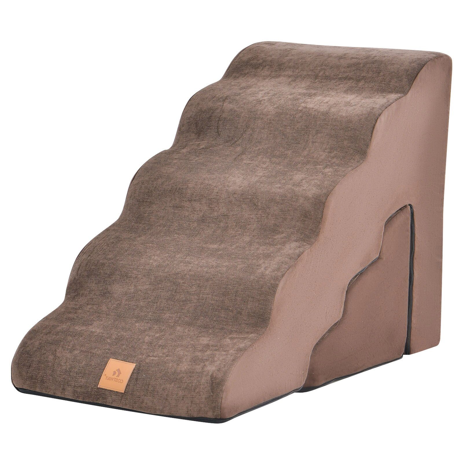 KOMFOTTEU Haustiertreppe Hundetreppe, mit 3/5-stufiger Rampe, für kleine Hunde