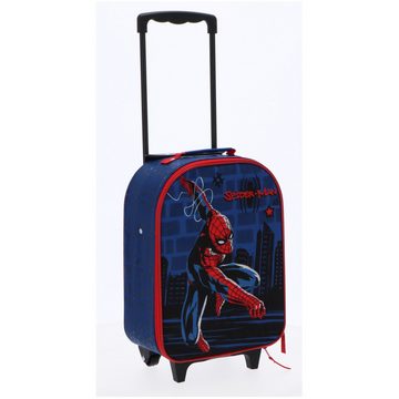 MARVEL Trolley Marvel Spiderman Kinder 2tlg Set Kinderkoffer Koffer Reisekissen, 2 Rollen