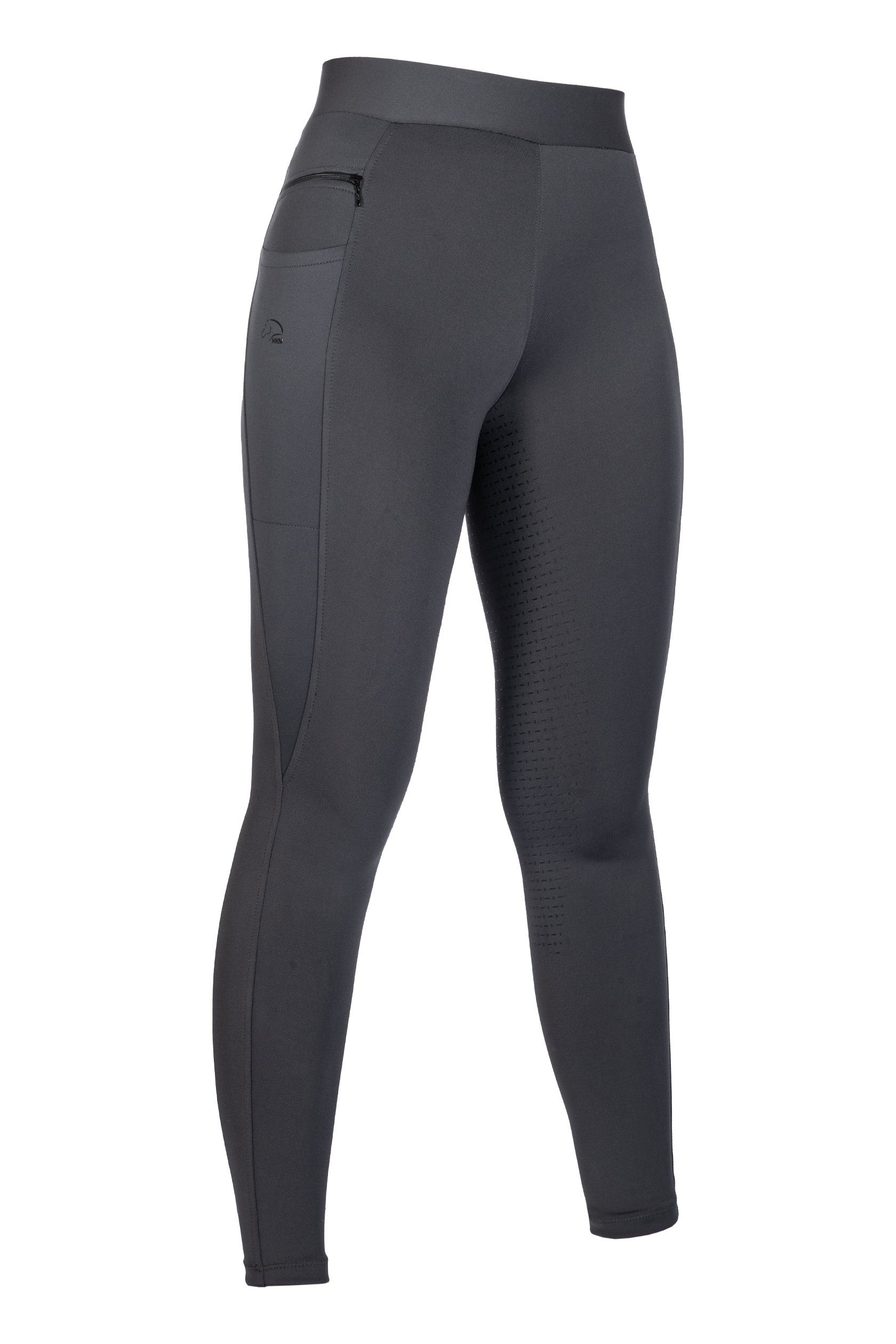 HKM Reitleggings Damen Reitleggings Isabella Silikon-Vollbesatz grau 32/34