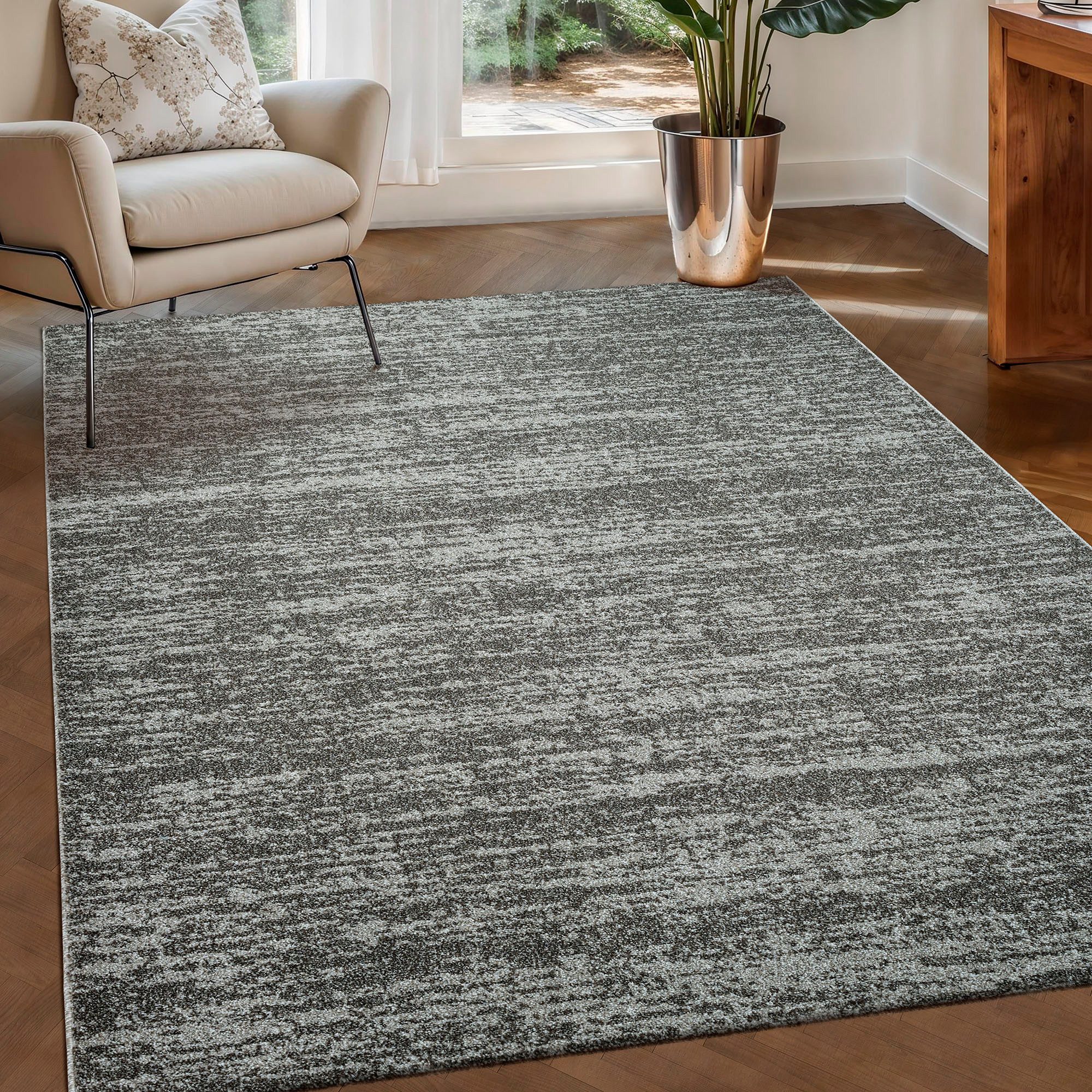Sanat Teppich Oslo, auch als Läufer und in Rund, rechteckig, Höhe: 10 mm, meliert robuster Kurzflor, Wohnzimmer, Schlafzimmer, auch als Läufer