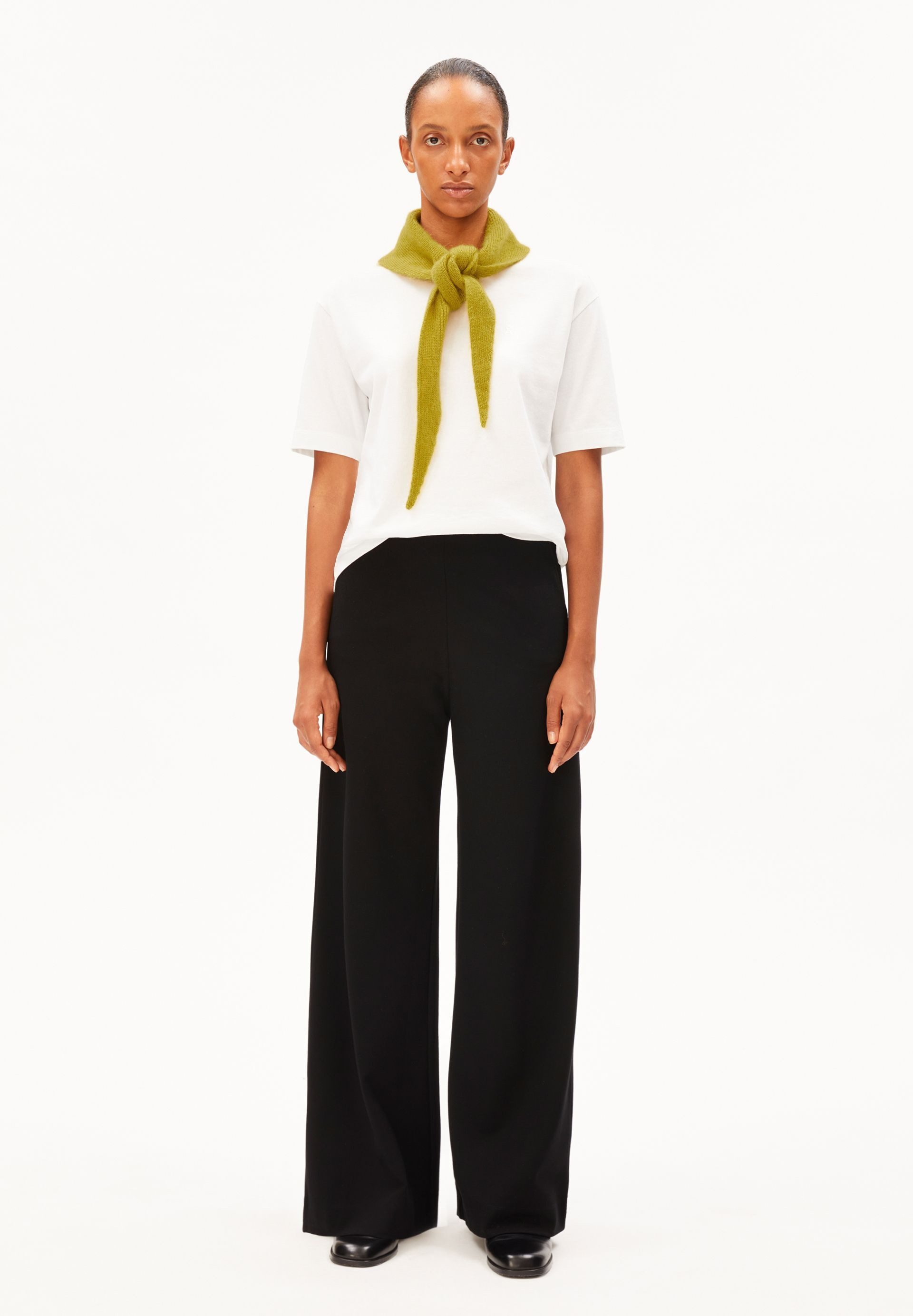 Armedangels Jerseyhose JERSEY WIDE (Mid waist, Regular Fit) LENZING™ ECOVERO™ Viskose Mix