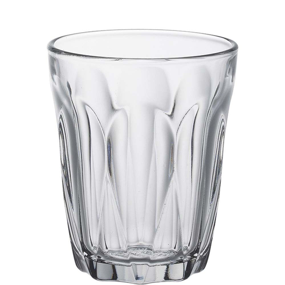 Duralex Tumbler-Glas Provence, Glas gehärtet, Tumbler Trinkglas 90ml Glas gehärtet transparent 6 Stück