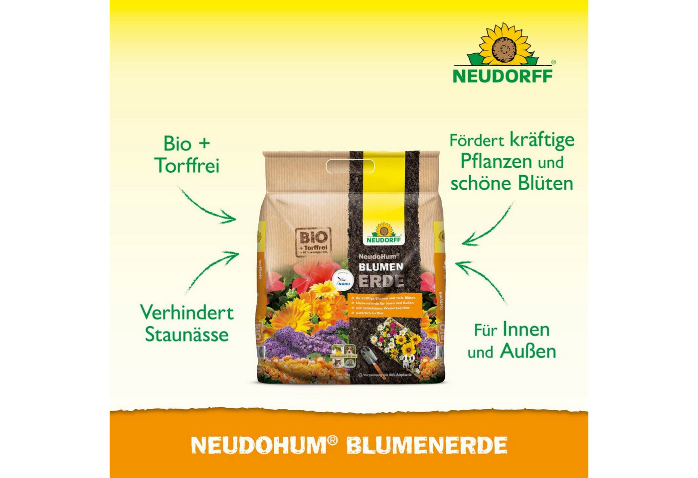 Thumbnail - Neudorff Pflanzerde NeudoHum BlumenErde 10 Liter
