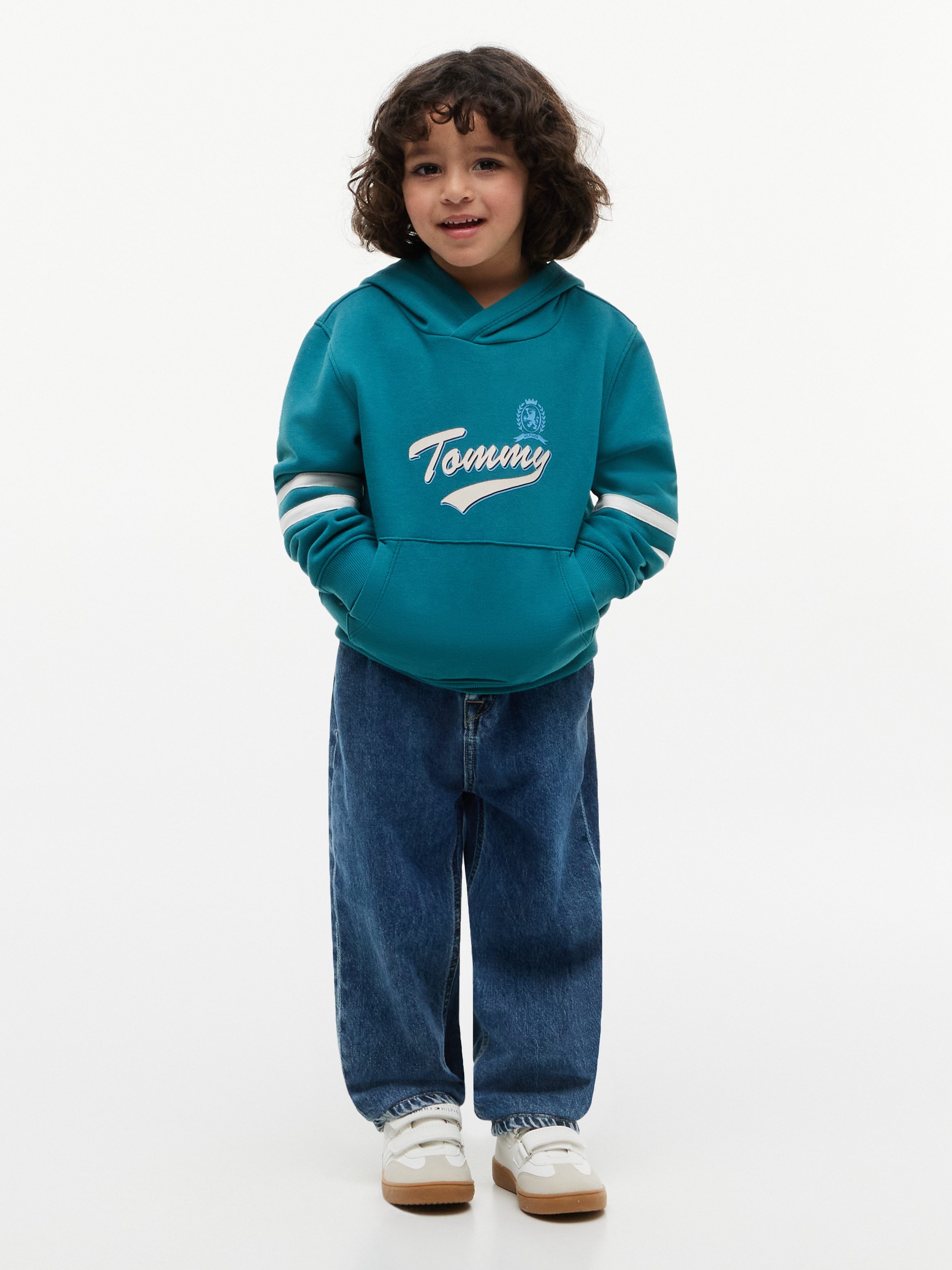 Tommy Hilfiger Kapuzensweatshirt Regular Fit, Kinder bis 16 Jahre, Tommy-Druck – Bild 4 von 5