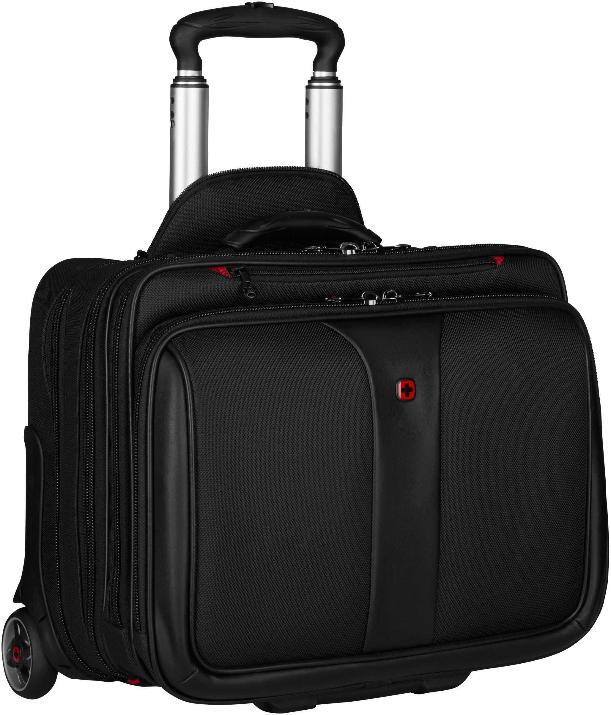 Wenger Business-Trolley Patriot II, mit bis abnehmb. Laptopfach 15,6-Zoll schwarz, 2 17,3-Zoll Rollen, Tasche & Laptops für