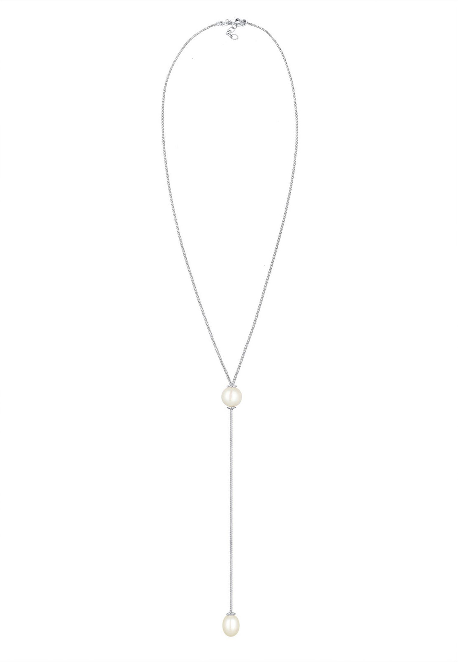 Elli Perlenkette Y-Kette Süßwasserzuchtperle Weiß 925 Sterling Silber