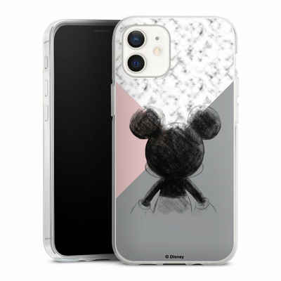 DeinDesign Handyhülle Disney Marmor Mickey Mouse Mickey Mouse Scribble, Apple iPhone 12 Silikon Hülle Bumper Case Handy Schutzhülle