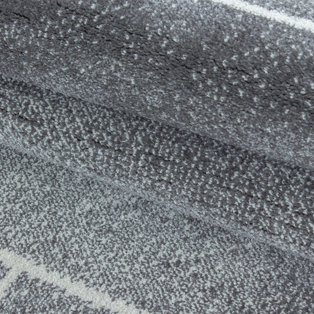 7 mm Giantore, rechteck Florhöhe Designteppich modern, Grau