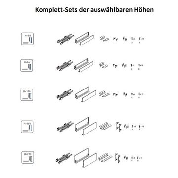 MS Beschläge Auszug Schubladensystem Touch to Open Schubladen-Set 40kg
