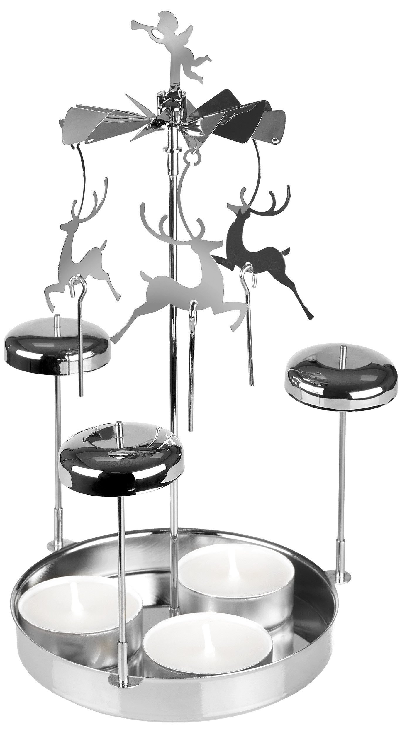 BRUBAKER Kerzenständer Lichter Glockenspiel aus Metall - Karussell Kerzenha günstig online kaufen