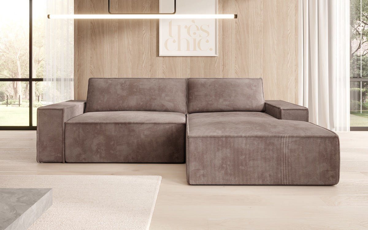 Luxusbetten24 Schlafsofa Designer Sofa Corino in Cord, mit Stauraum und Sch günstig online kaufen