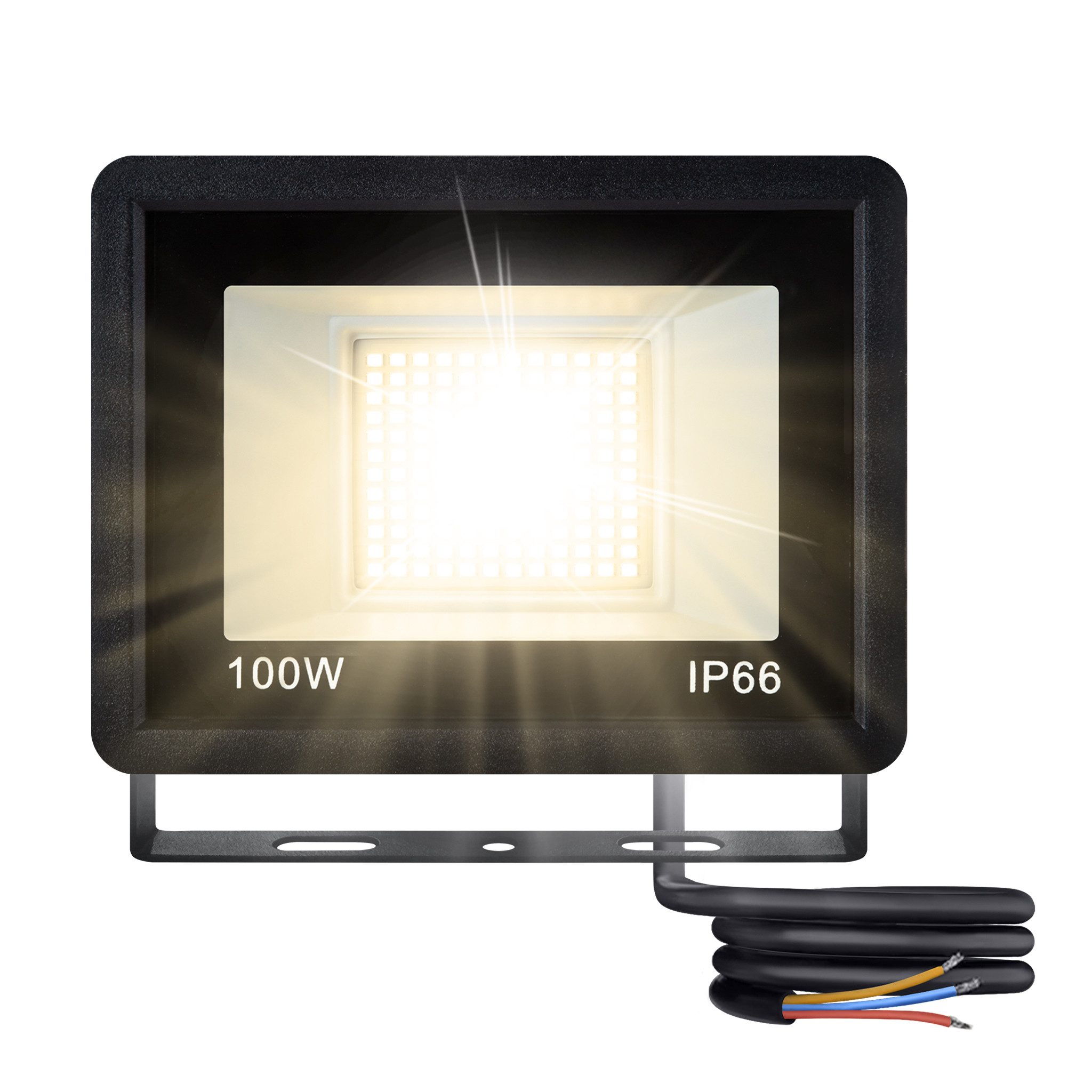 FIVMEN LED Flutlichtstrahler LED Strahler 5x100W Superhell LED Fluter Außenstrahler Aluminium, Scheinwerfer Licht für Garten, Garage, Hof oder Hote