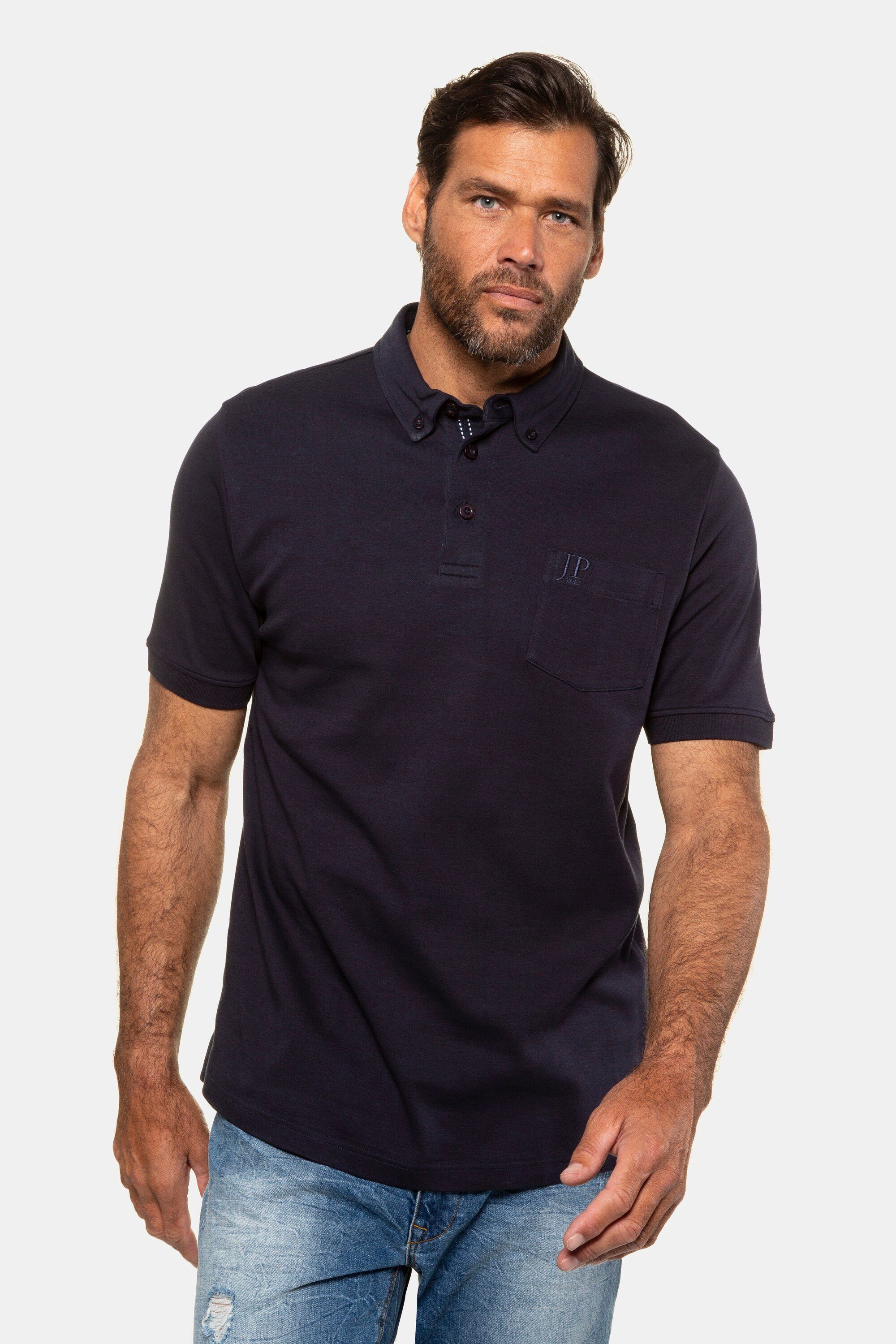 JP1880 Poloshirt Poloshirt Basic Pima Cotton Buttondown-Kragen dunkel marine