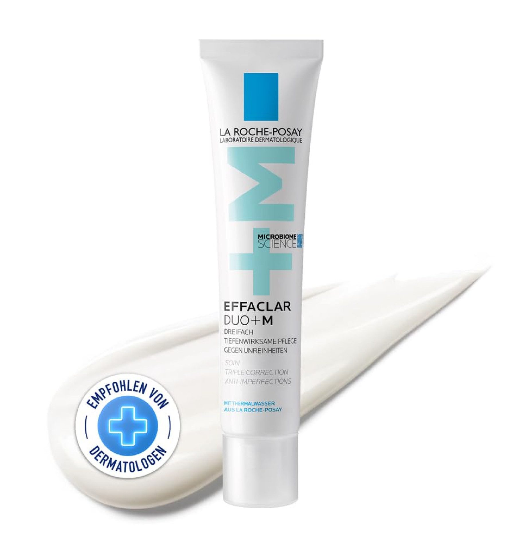 La Roche-Posay Gesichtspflege Effaclar Duo+M 40 ml – Anti-Akne Pflege gegen Pickel & Mitesser Anti-Rückfall-Effekt, Mit Salicylsäure & LHA, Niacinamid