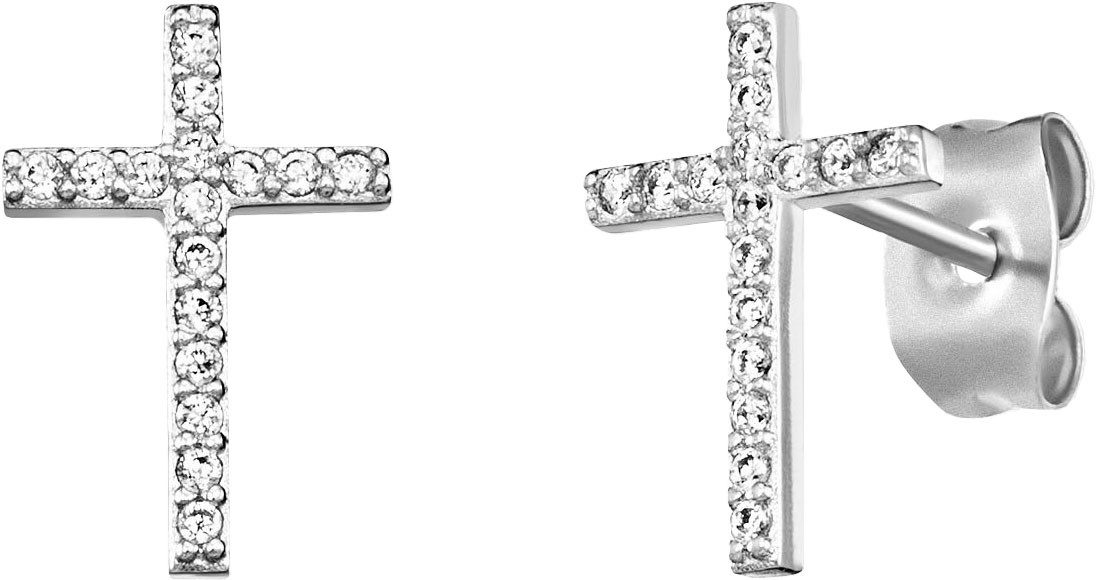 Paar Ohrstecker Kreuz