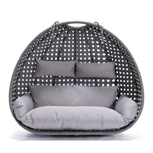 HOME DELUXE Hängesessel »Polyrattan Hängesessel TWIN Korb + Kissen