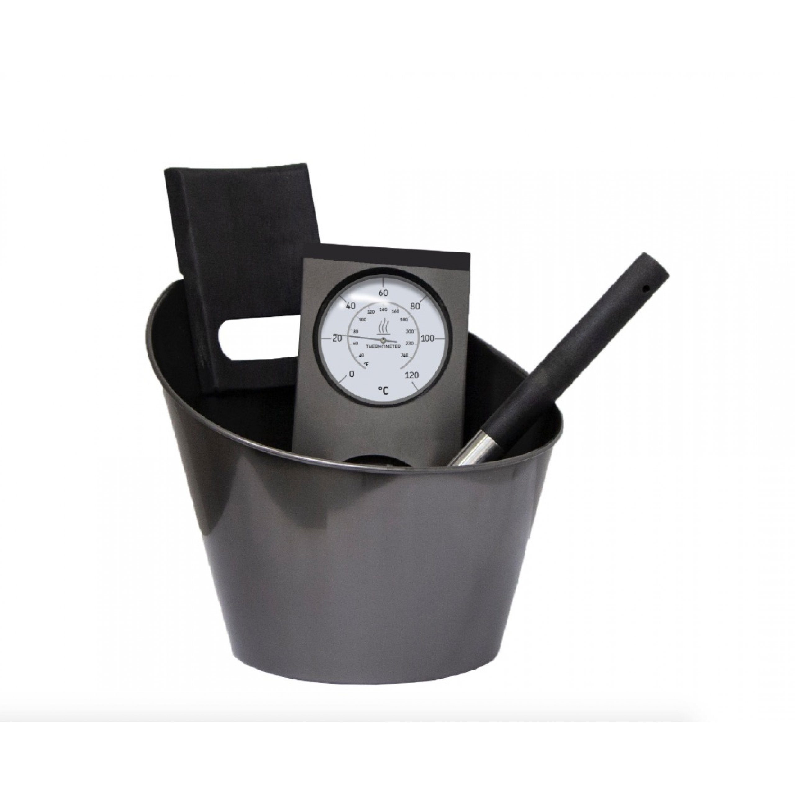 HARVIA Aufgusskübel Harvia Sauna Zubehörset Black Steel Saunakübel Kelle