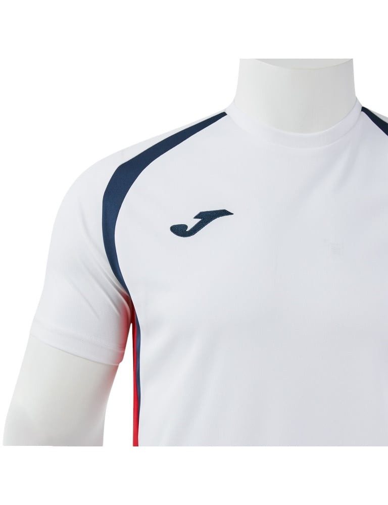 Joma T-Shirt Championship 20 (hoher Tragekomfort, rec. Polyester) weiss/dunkelblau
