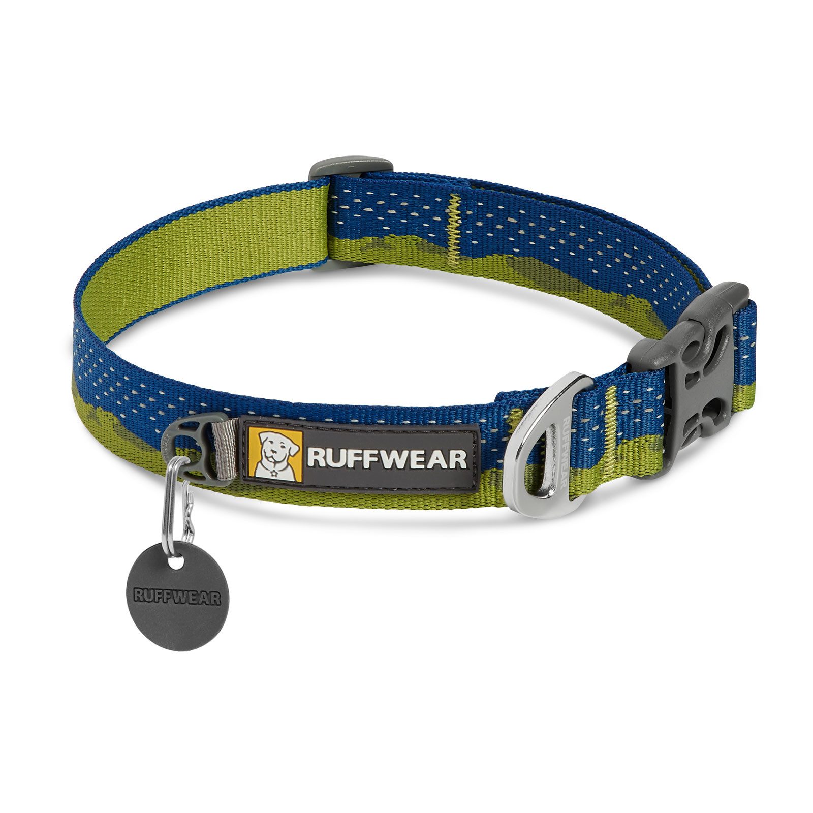 Ruffwear Hunde-Halsband CRAG™ COLLAR 25802-926, Webgurt: 100% polyester Tubelok V-Ring: eloxiertes 6061-T6 Aluminium Klickverschluss: seitlicher ITW Nexus Airloc, Verstellbar, Klickverschluss, Reflektoren