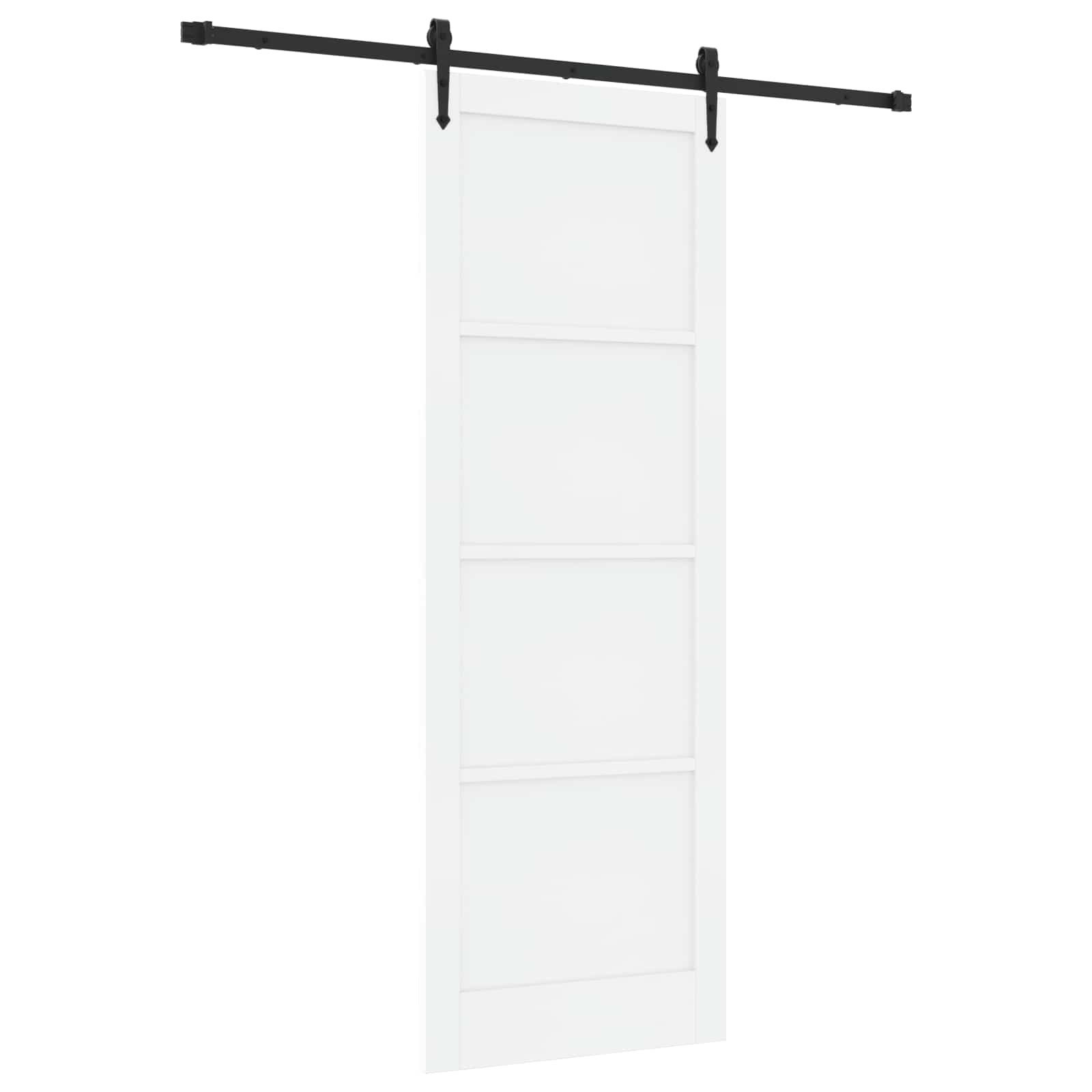 vidaXL Schiebetür ORKDAL Weiß und Schwarz 83 x 232 cm (1-St)