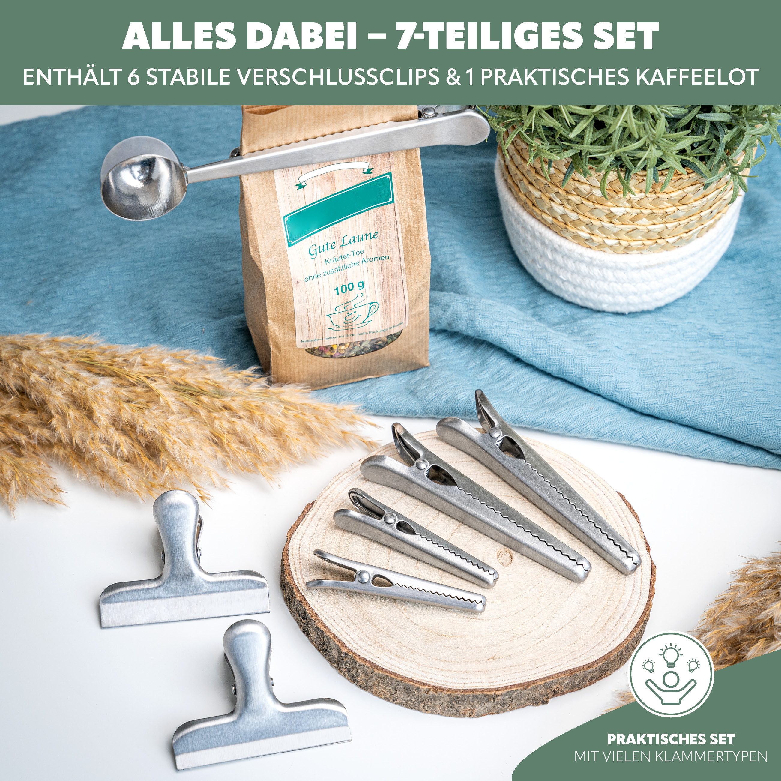 bremermann Verschlussklammer Verschlussklammern Set 7-tlg