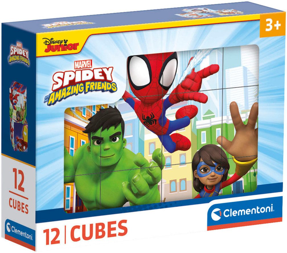 Clementoni® Würfelpuzzle Spidey und seine Superfreunde, 12 Puzzleteile, Mad günstig online kaufen