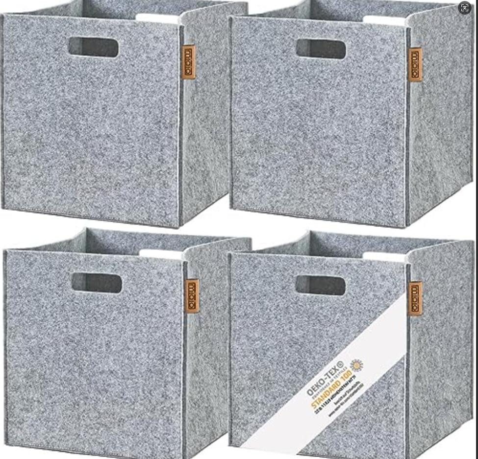 Youyijia Aufbewahrungsbox Aufbewahrungsbox Filz 4er Set 30x30x30 cm