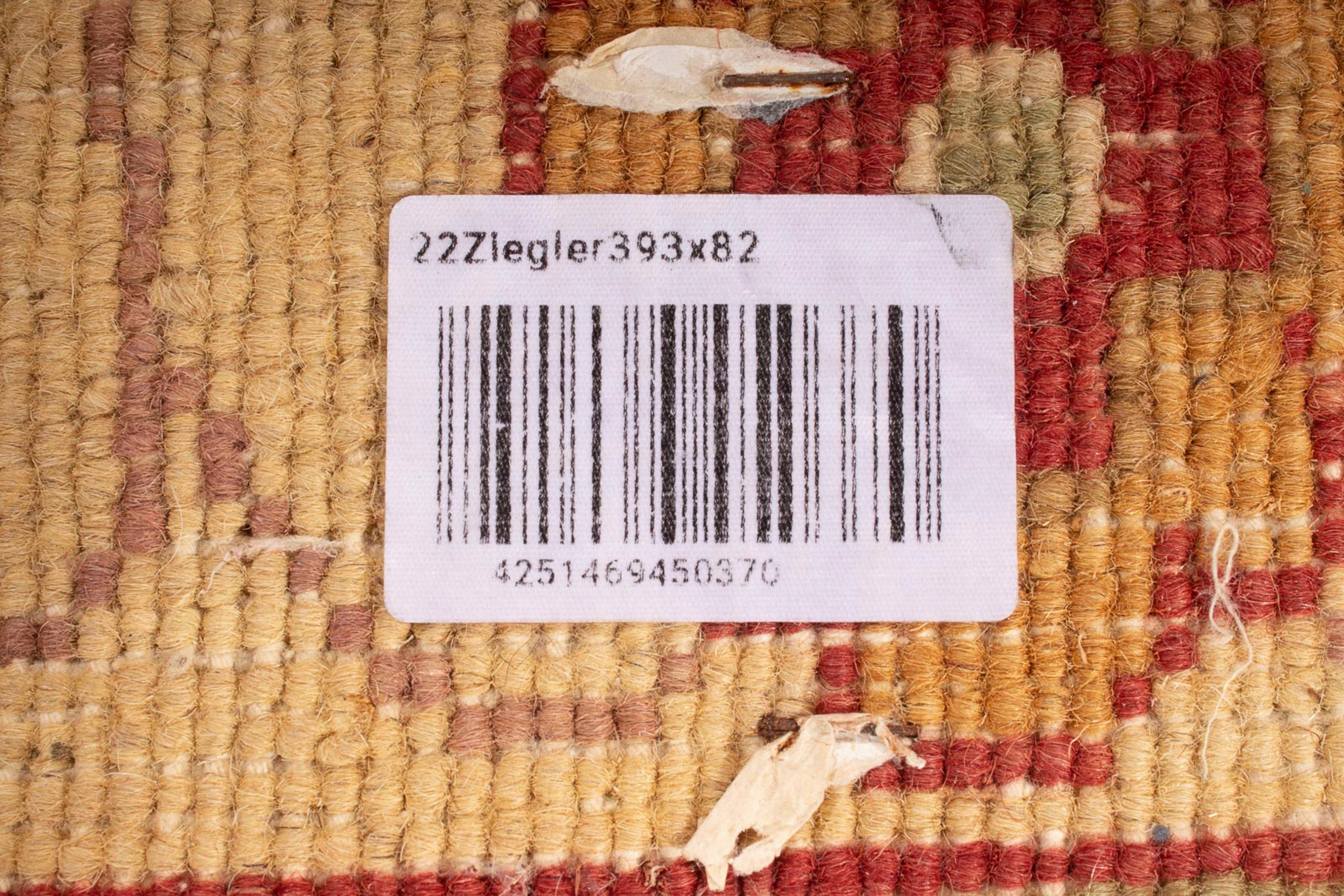 Orientteppich Zertifikat Handgeknüpft, Höhe: Ziegler Wohnzimmer, morgenland, mm, - - cm rot, Einzelstück rechteckig, mit 6 82 393 x