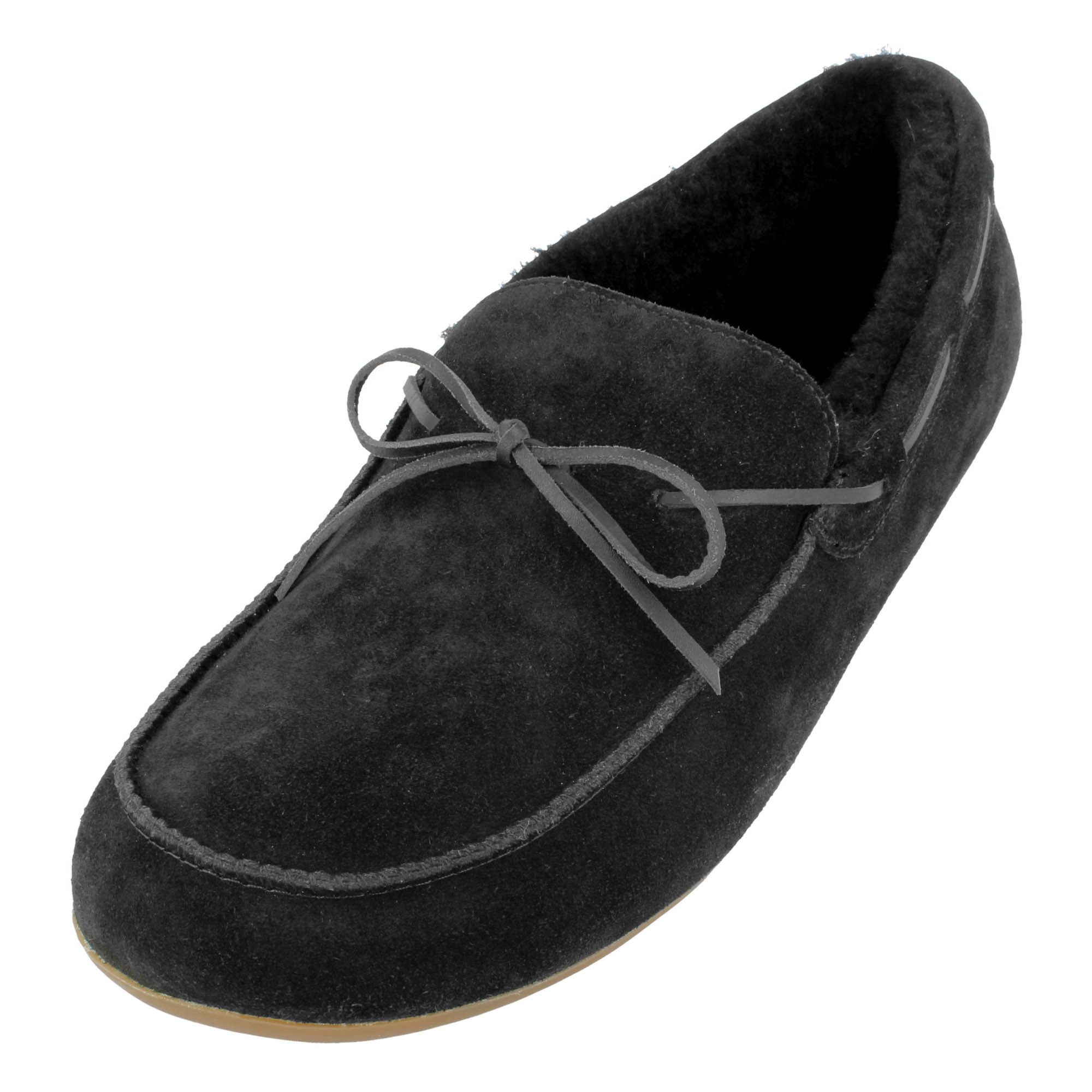 Haflinger Lammfellclog Mokassin Yumah Hausschuh aus Leder unisex Hausschuh